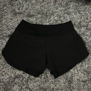 Lululemon, black speed up shorts size 4, 4”